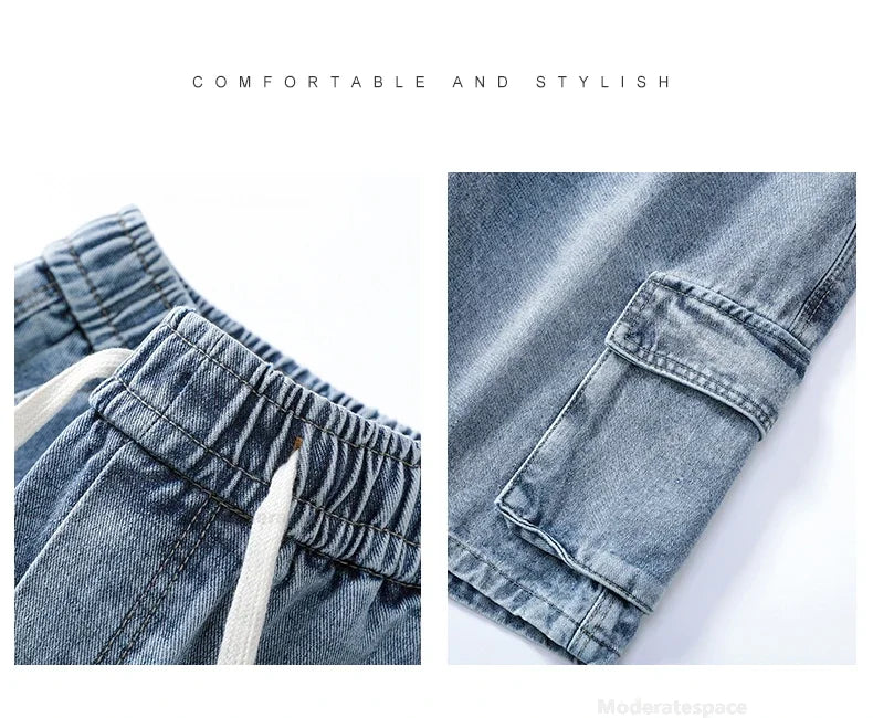Men's Summer Retro Fashion Denim Shorts | Multi-pocket & Comfortable