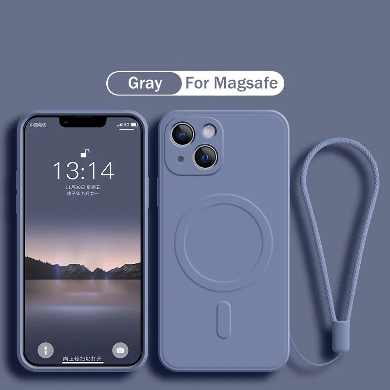 Magnetic Wireless Charge Case for iPhone | Soft Silicone Cover