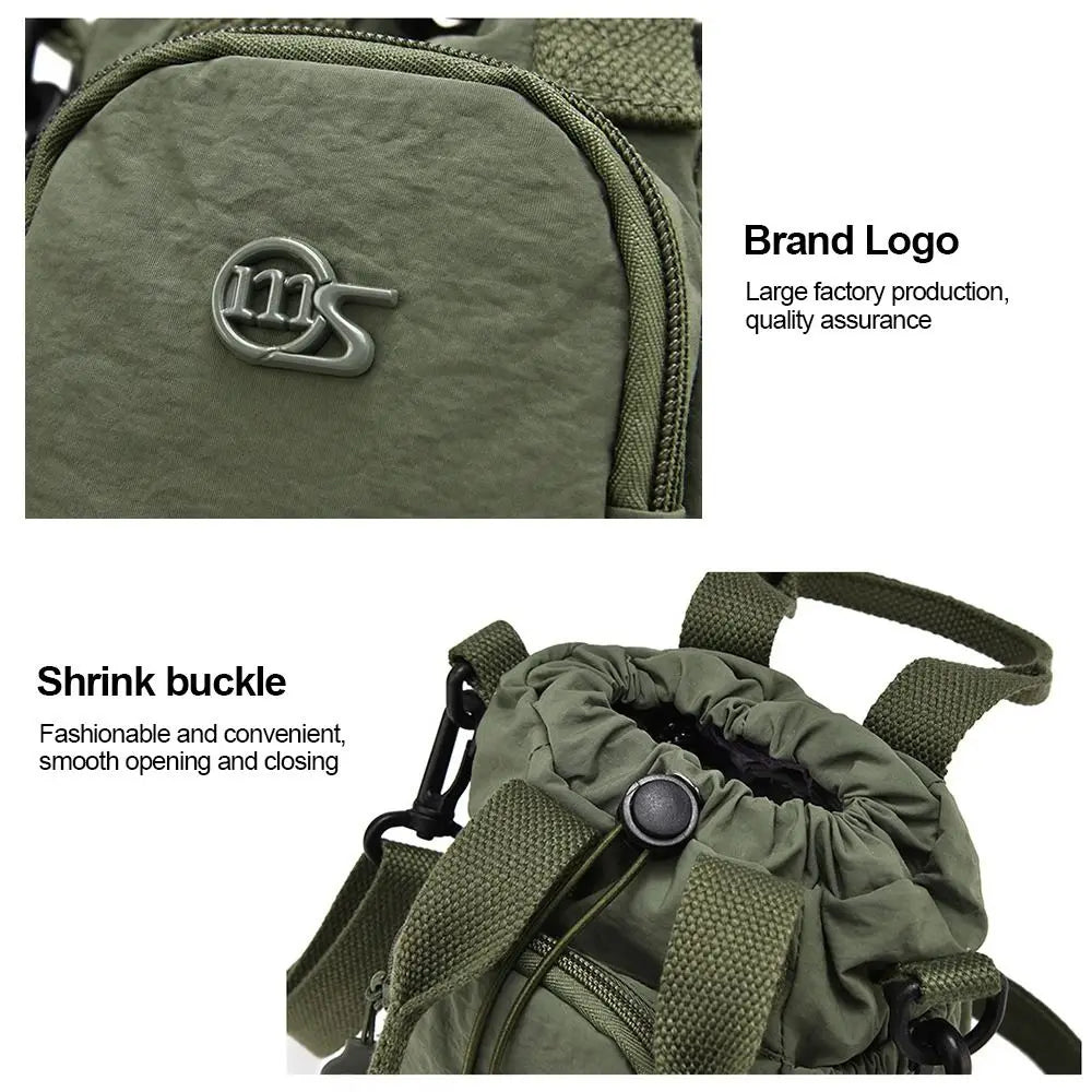Women's Water-Resistant Crossbody Bag with Phone Pocket & Bottle Holder