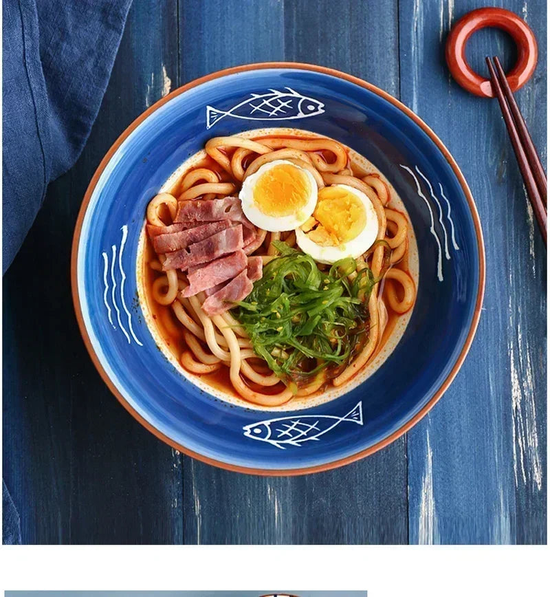 Japanese-style Ceramic Douli Bowl | Elegant Soup & Ramen Dish
