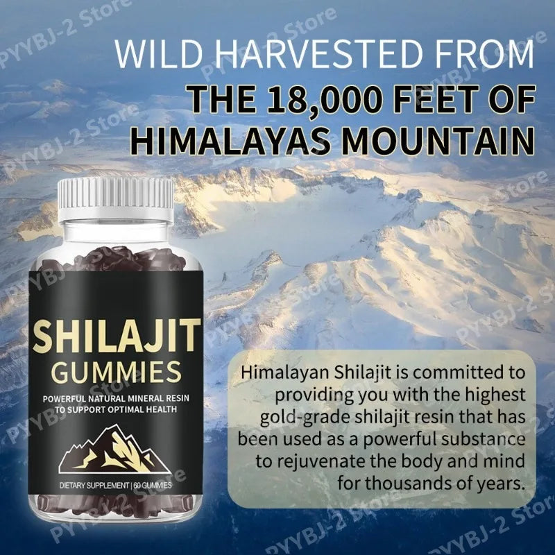 Himalayan Shilajit Gummies with Vitamins for Daily Energy Boost