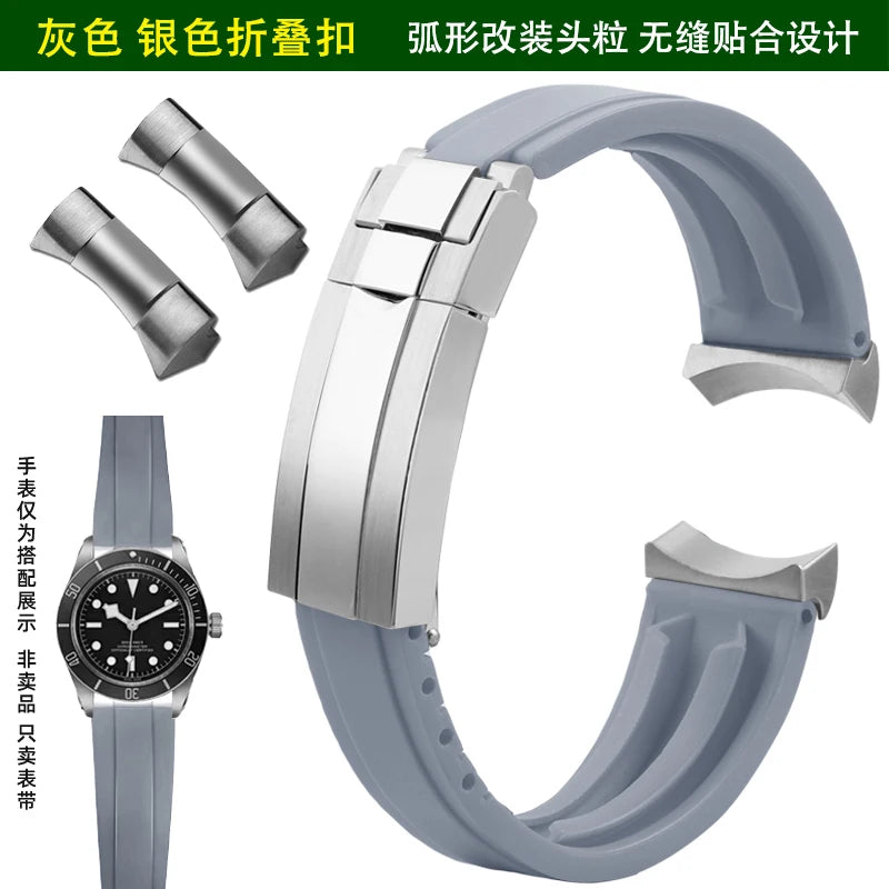 Soft Rubber Watch Strap | Quick Release Diver Band for All Watches