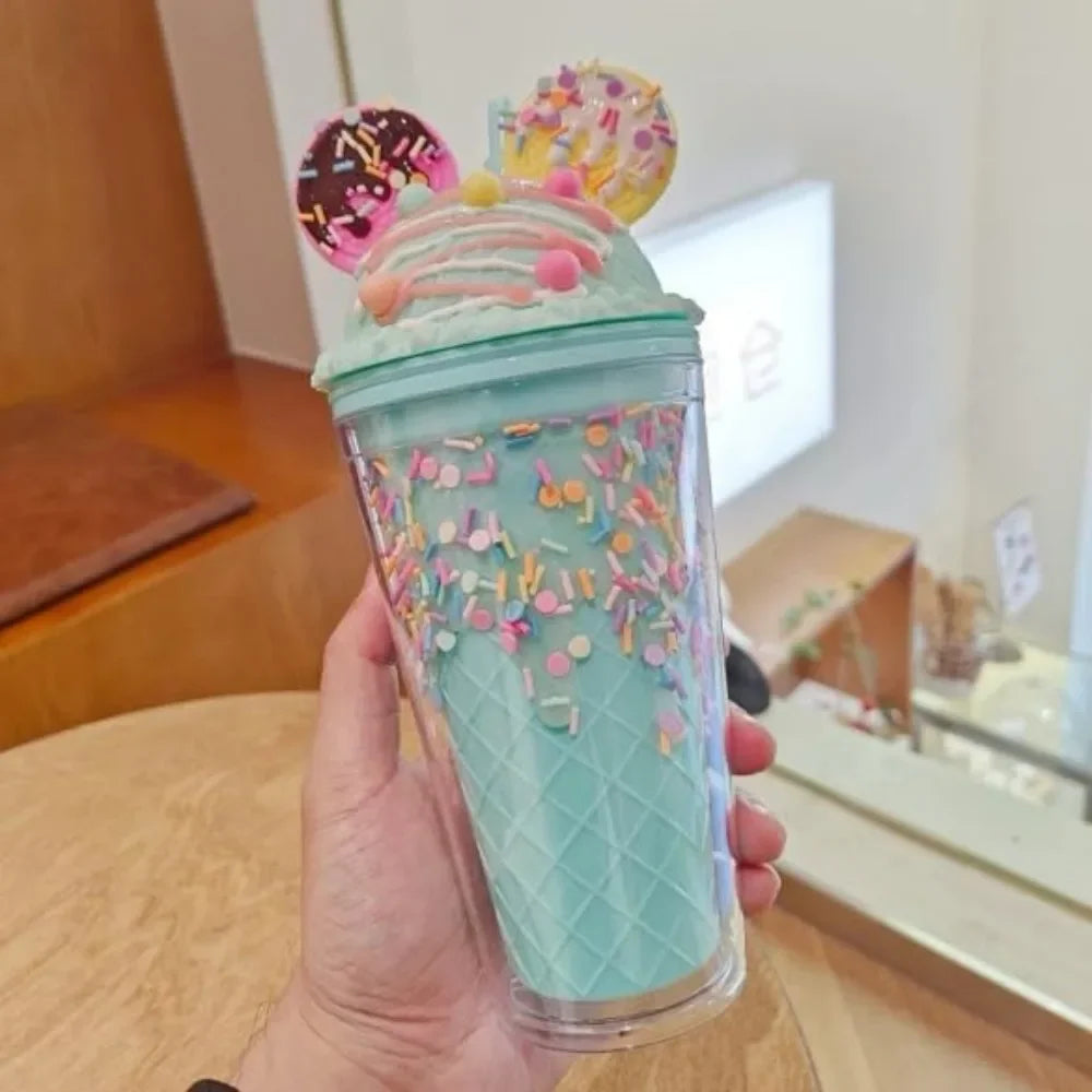 450ml Cute Water Bottle for Girls | BPA Free Double Wall Tumbler