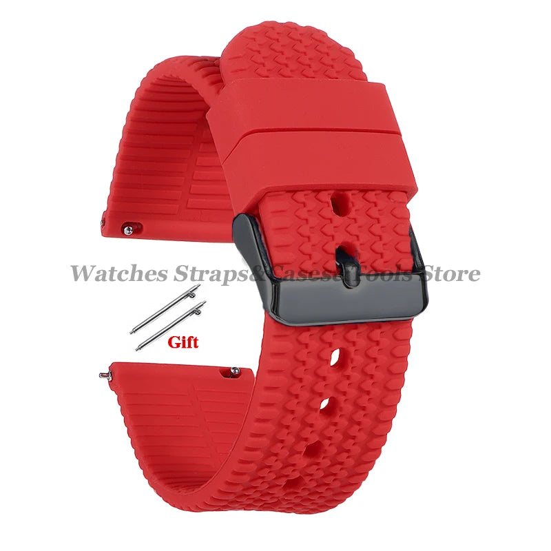 Soft Silicone Watch Bands | Quick Release Rubber Strap for All Watches