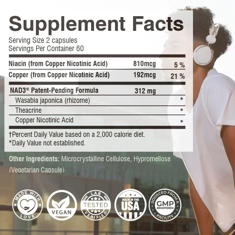 Natural NAD Capsules | Boost Energy, Health & Immunity