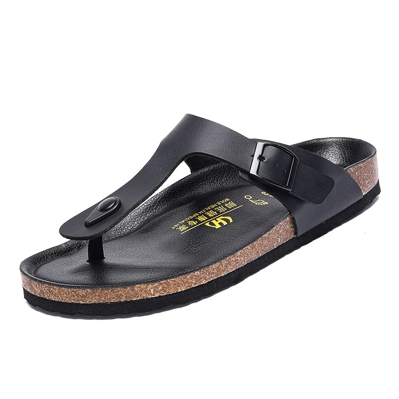 Men's Stylish Flip-Flops | Premium Italian Leather Beach Footwear
