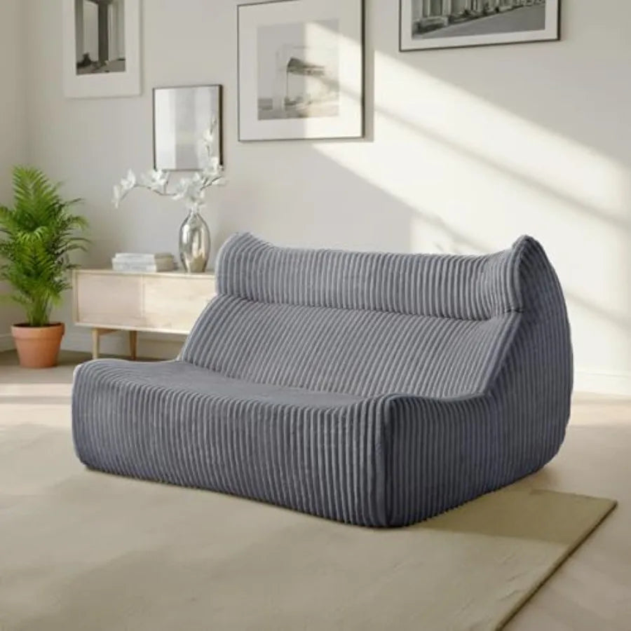 Comfortable Grey Bean Bag Chair | Cozy Floor Sofa for Any Room