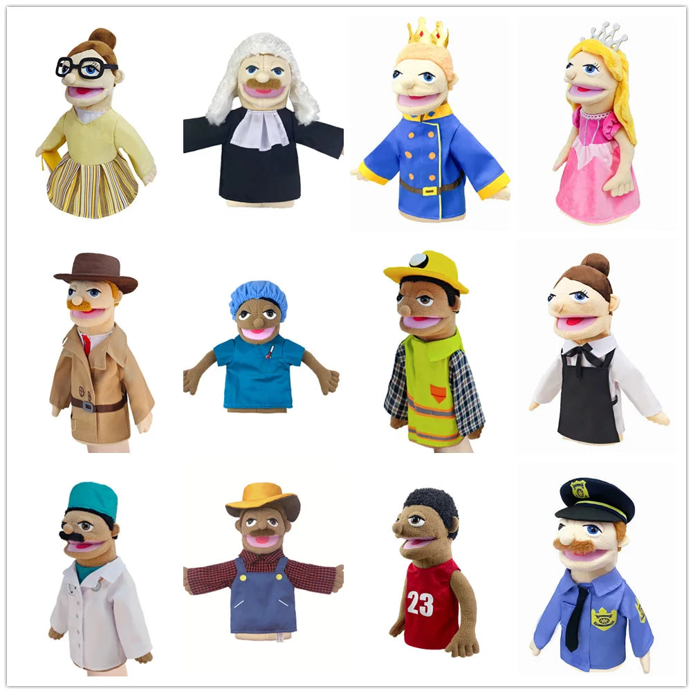 Cartoon Profession Series Plush Hand Puppets | Fun & Engaging Dolls