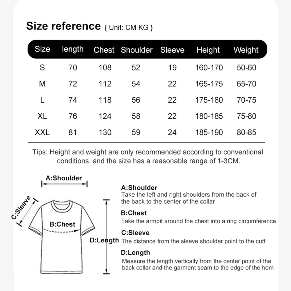 Men's Oversized Cotton T-Shirts | Casual Summer Short Sleeve Tops