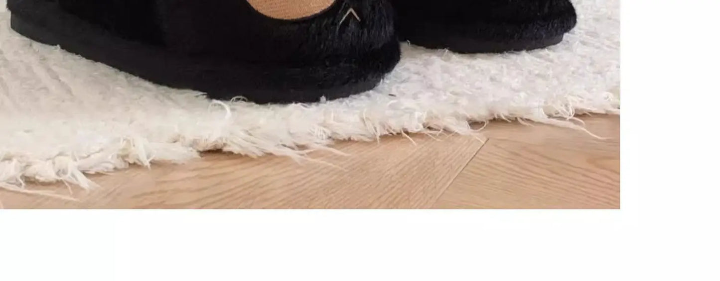 Unisex Cute Cartoon Cat Plush Slippers | Cozy Winter House Shoes