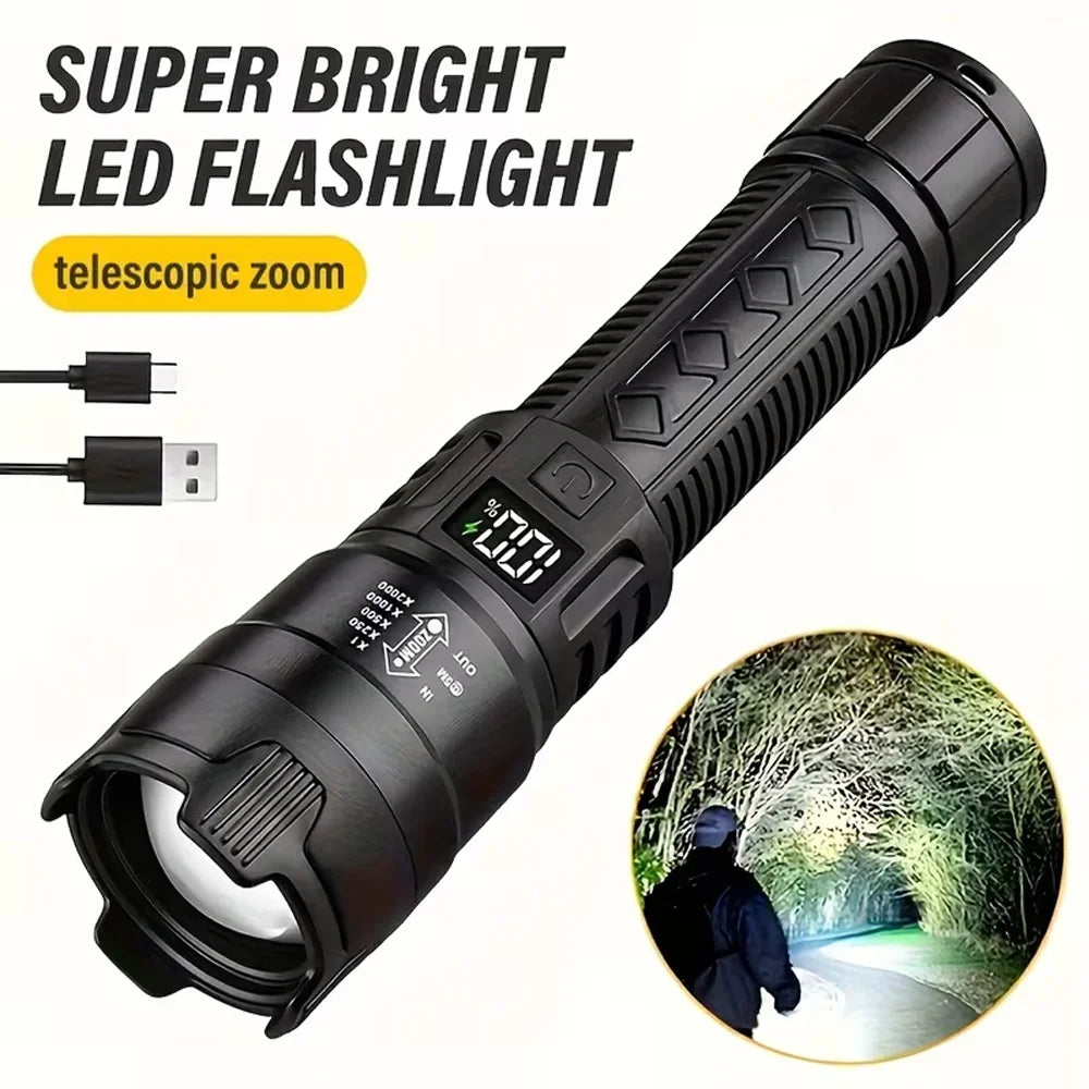 2000LM Ultra Bright Tactical Flashlight | Emergency Ready Lighting
