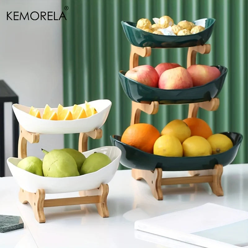 Frutero Elegante Moderno de 2/3 Niveles | Plato Elegante para Aperitivos