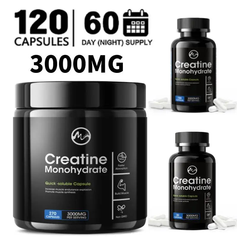 Creatine Monohydrate Capsules | Enhance Energy & Performance