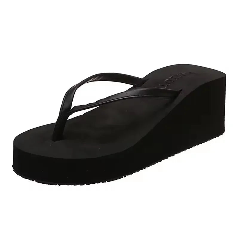 Chanclas de cuña con plataforma gruesa para mujer | Sandalias de verano con estilo