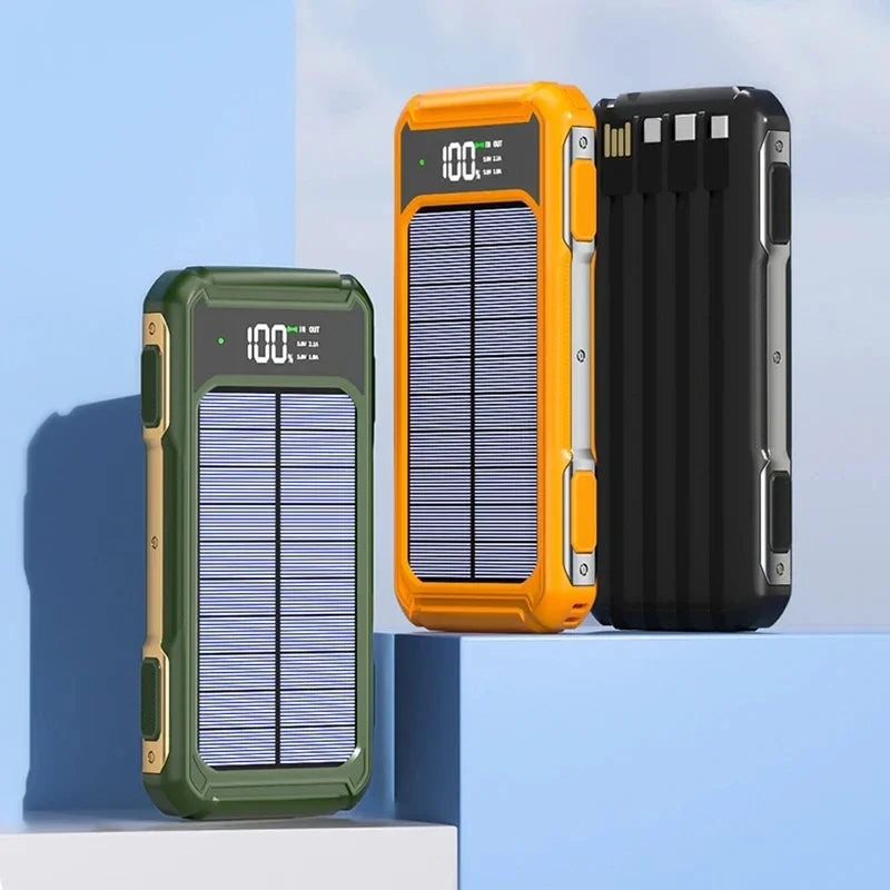 200000mAh Solar Emergency Power Bank | 4 in 1 Charging Solution