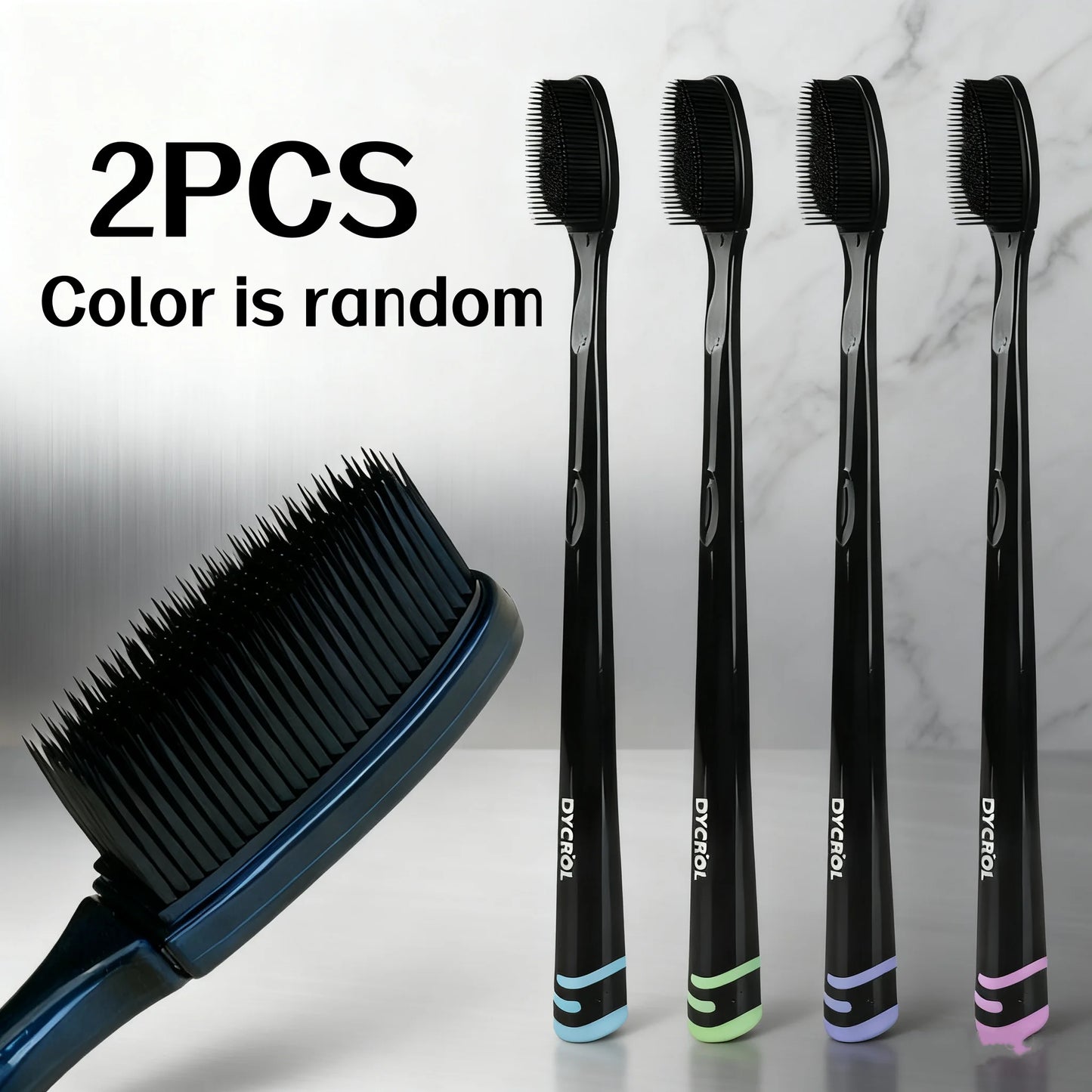 Silicone Bristle Toothbrush Sets | Colorful Deep Cleaning Tools