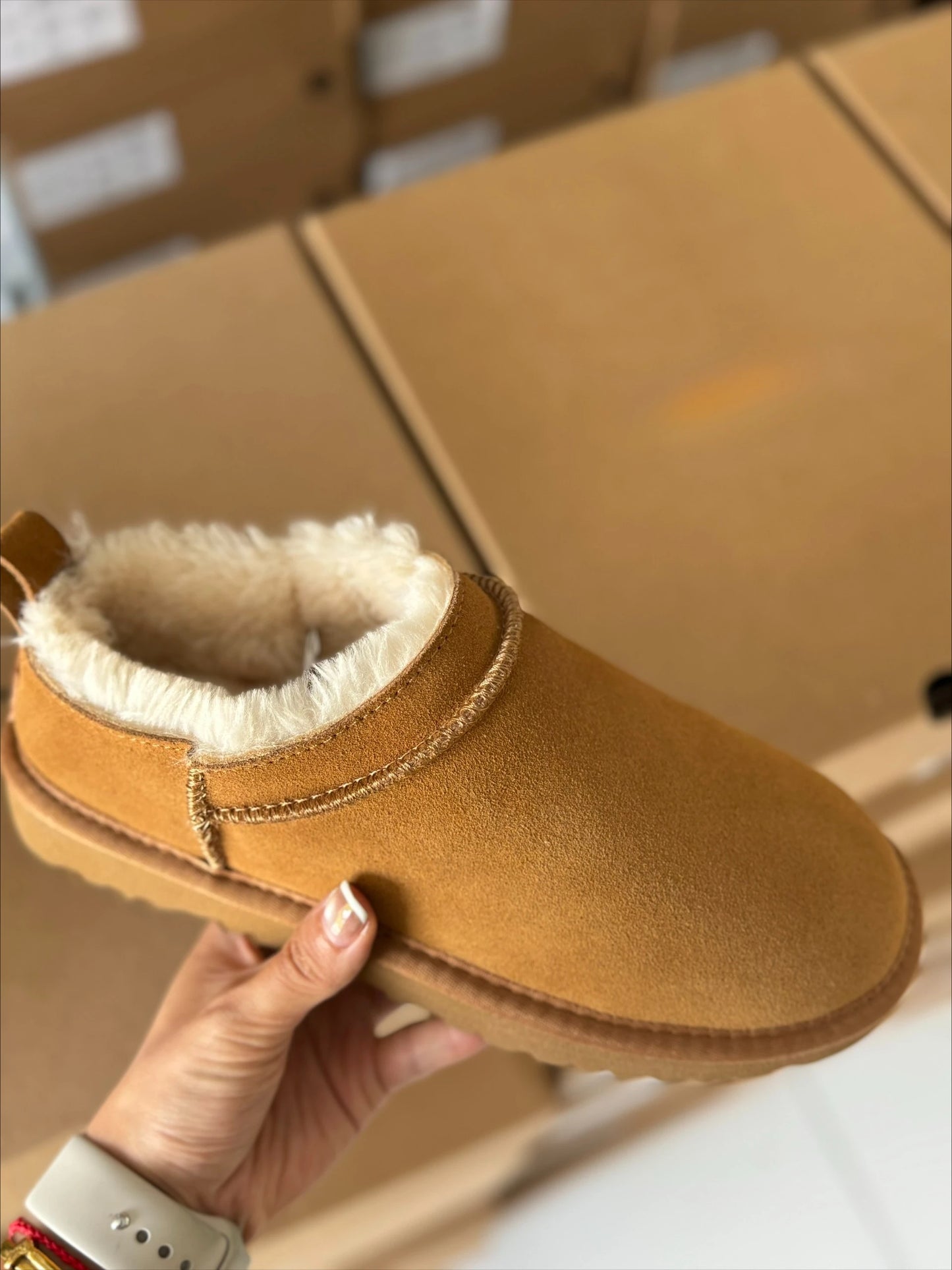 Classic Women's Snow Boots | Cozy Cowhide Wool Slippers