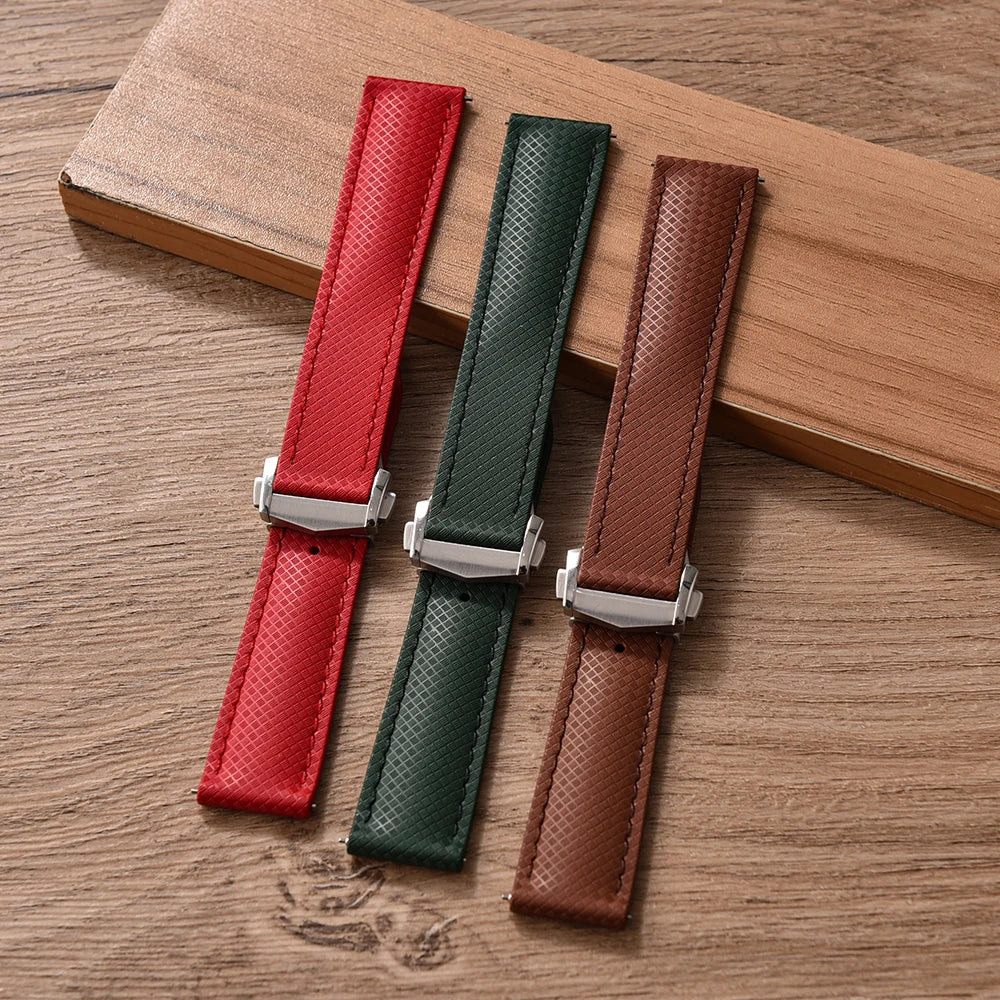 Universal Tropical FKM Rubber Watch Strap | Quick-Release Dive Bracelets