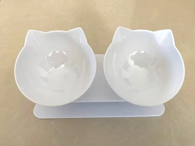 Non-Slip Double Pet Bowl with Stand | Ideal for Cats and Dogs