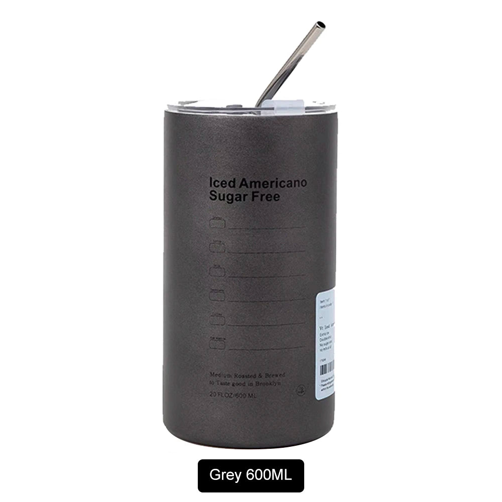 Stainless Steel Double-Layer Coffee Cup | Portable Insulated Mug