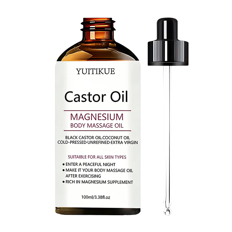 Cold-Pressed Castor Oil & Magnesium Body Massage Oil, 100ml