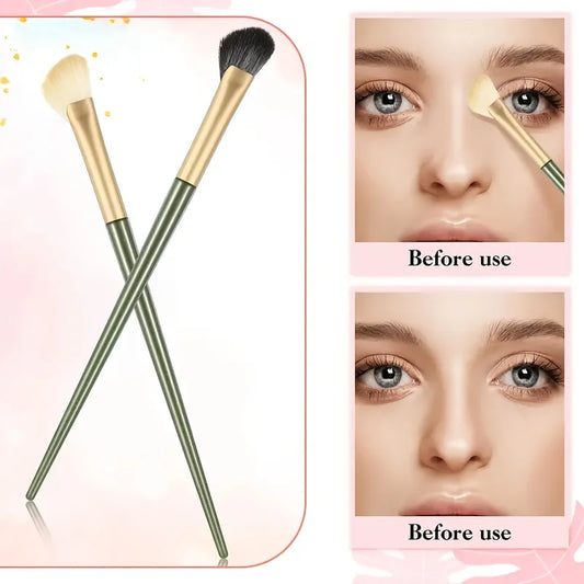 Advanced Half Fan-Shaped Nose Contour Brush | Oblique Angle Wool Fiber Concealer & Highlight Brush 2026