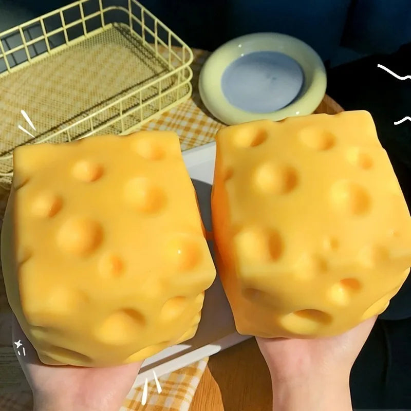 Extra Large Cheese Squeeze Toy | Stress Relief Fidget Ball