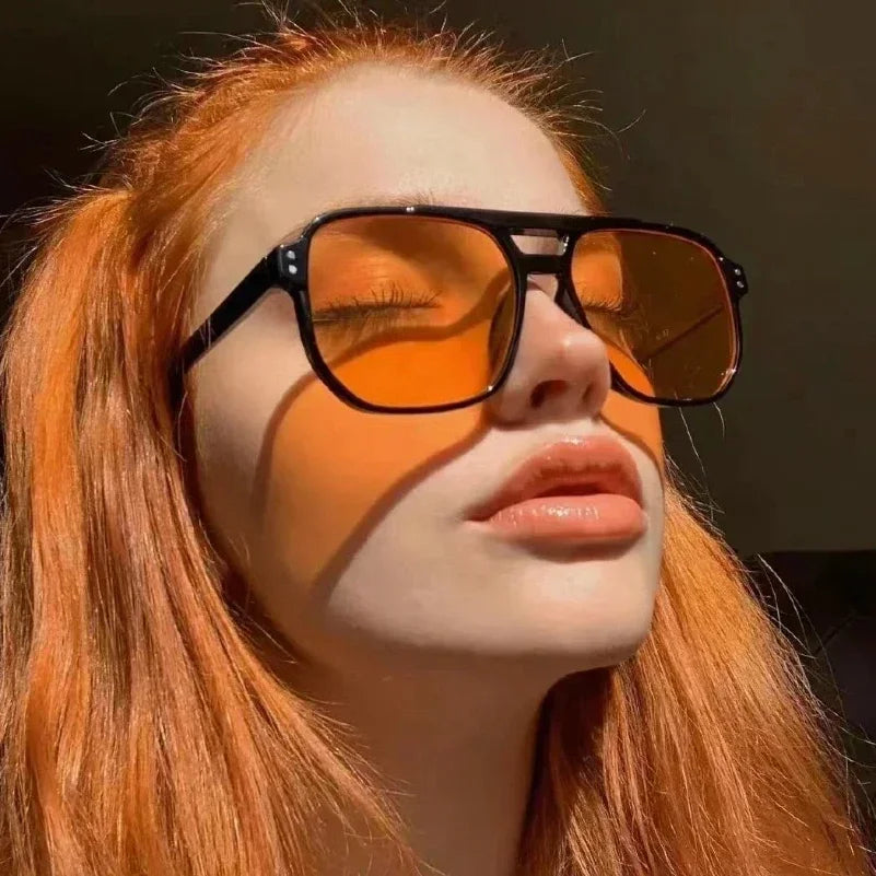 Vintage Unisex Big Sunglasses | Retro UV400 Square Shades