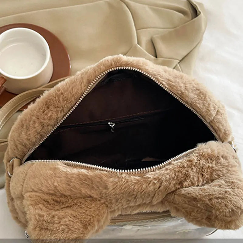 Winter Plush Women's Backpack | Kawaii Fluffy Casual Ita Bag