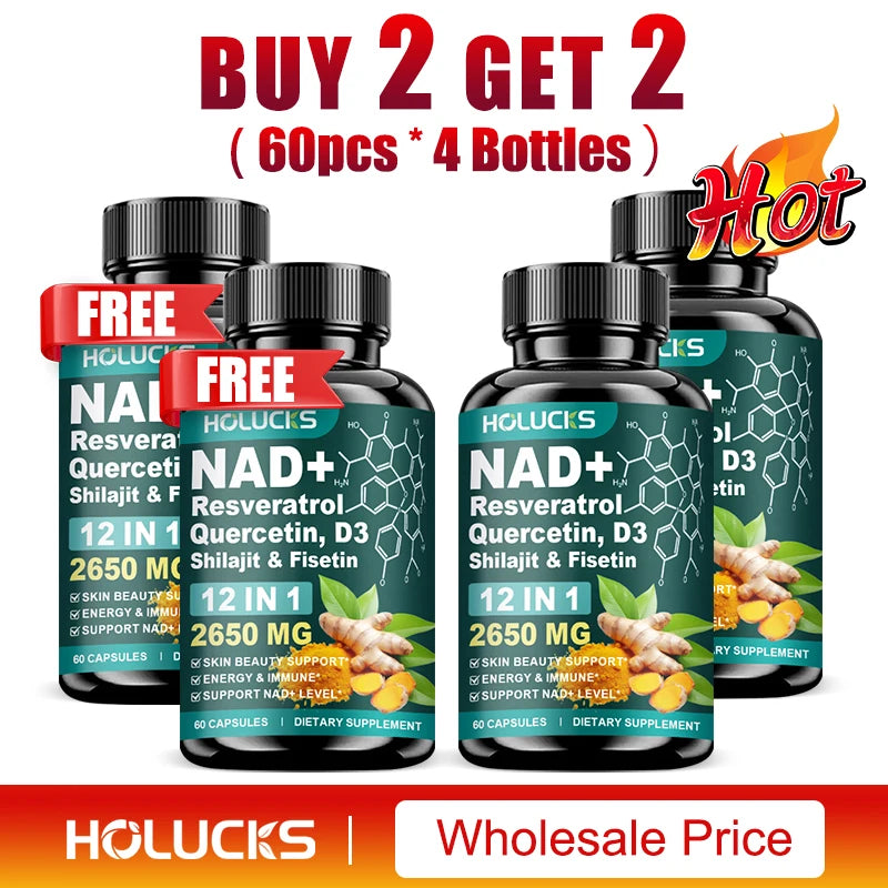 NAD+ Capsules with Resveratrol | Enhance Energy & Skin Health