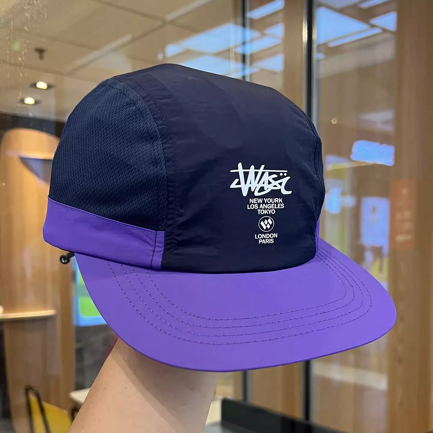 Waterproof Nylon Mesh Cap with Embroidery Vintage Style Unisex Fashion Hat for Running Camping Outdoor Activities Breathable Sun