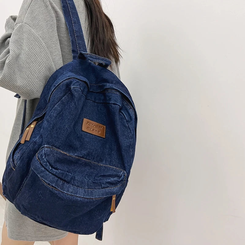 Trendy Denim Backpack for Students | Durable & Stylish Design