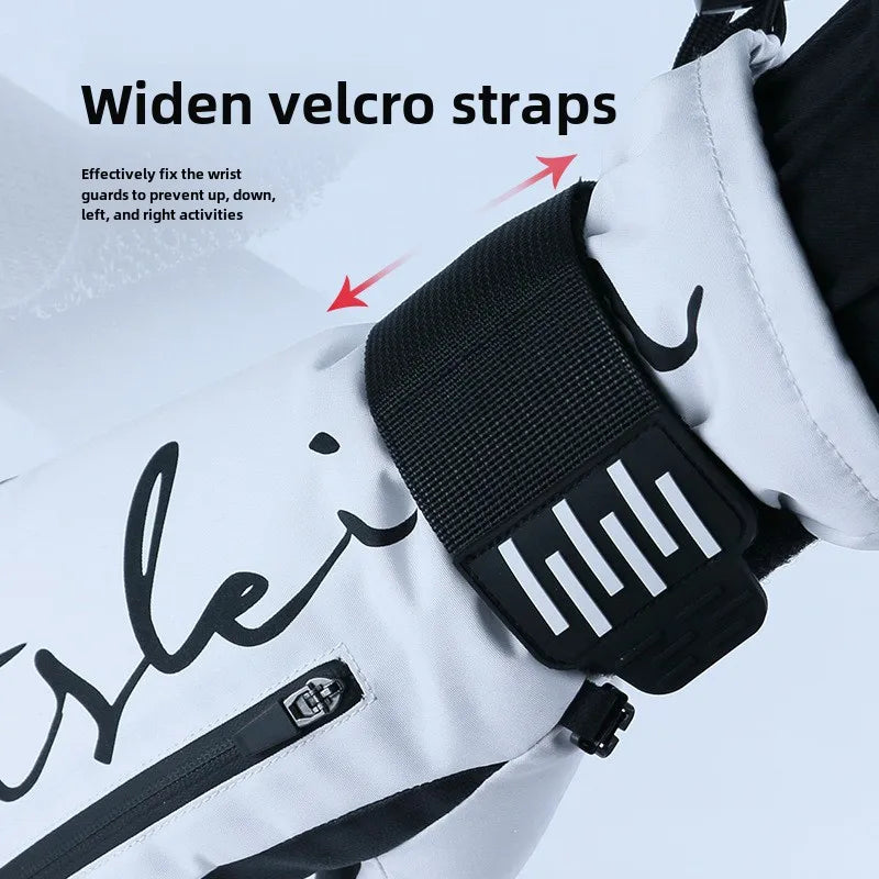 Waterproof Snowboard & Ski Gloves with Wrist Guards for Safety