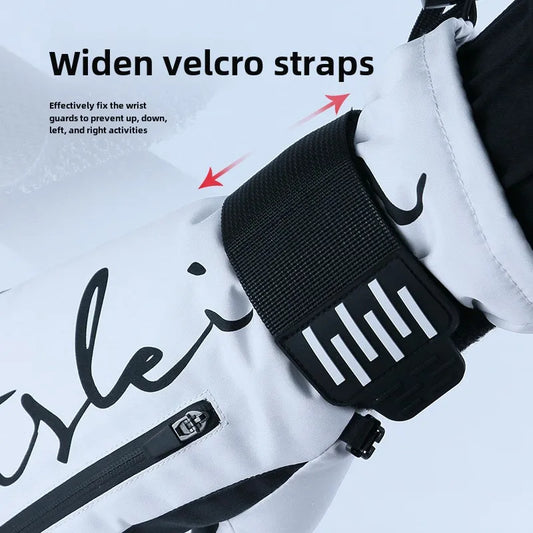 Waterproof Snowboard & Ski Gloves with Wrist Guards for Safety