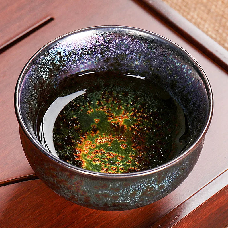 Large Pigmented Traditional Teacups | Elegant Kung Fu Drinkware