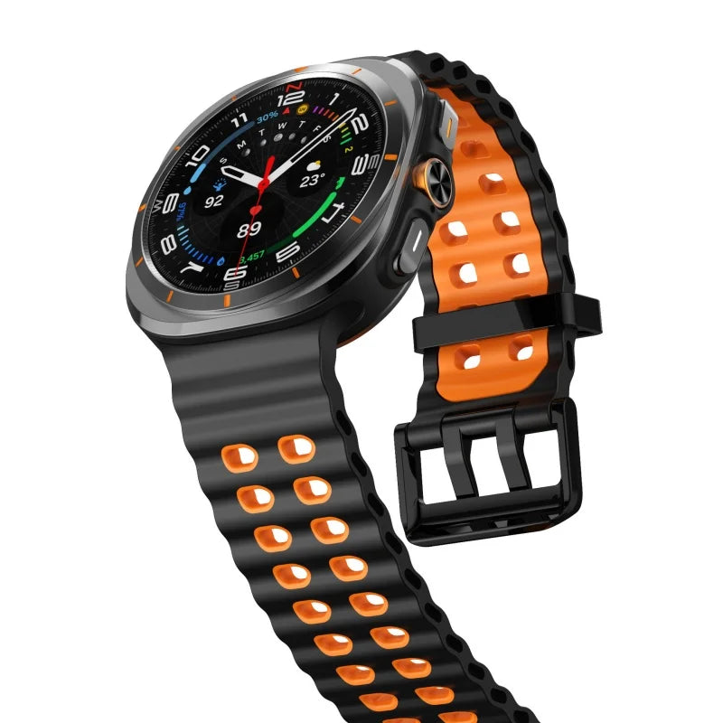 Silicone Sports Strap for Galaxy Watch | Breathable Marine Band