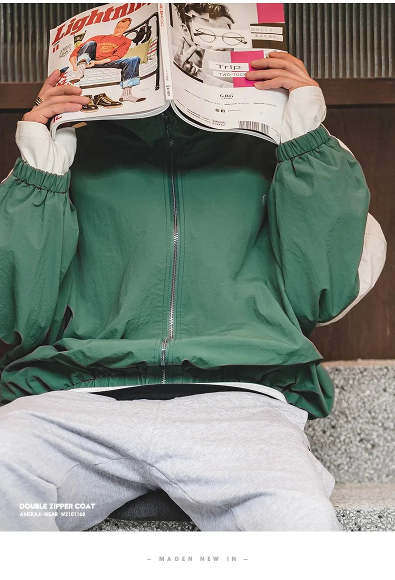 Men's Casual Detachable Double Zipper Jacket | Stylish Spring & Fall Coat