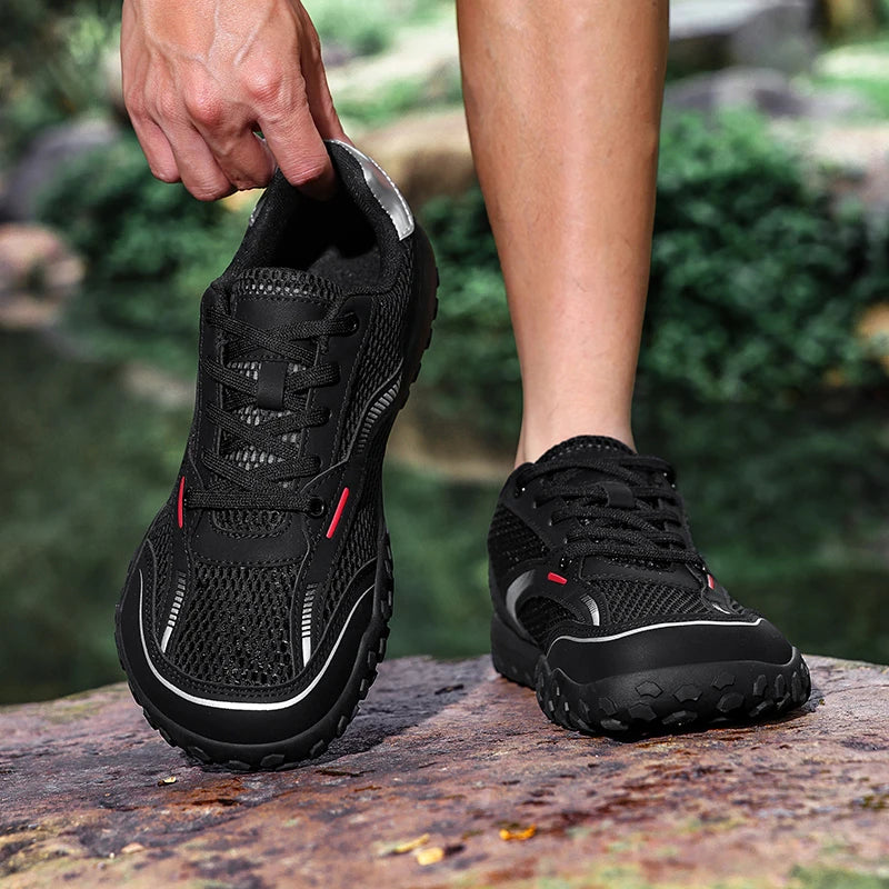 Casual Wide-Toe Men's Walking Sneakers | Breathable Comfort Shoes