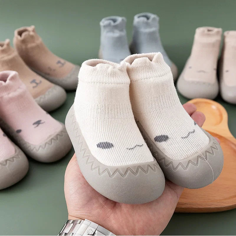 Cute Cartoon Baby Socks Shoes | Soft Rubber Sole for First Walkers
