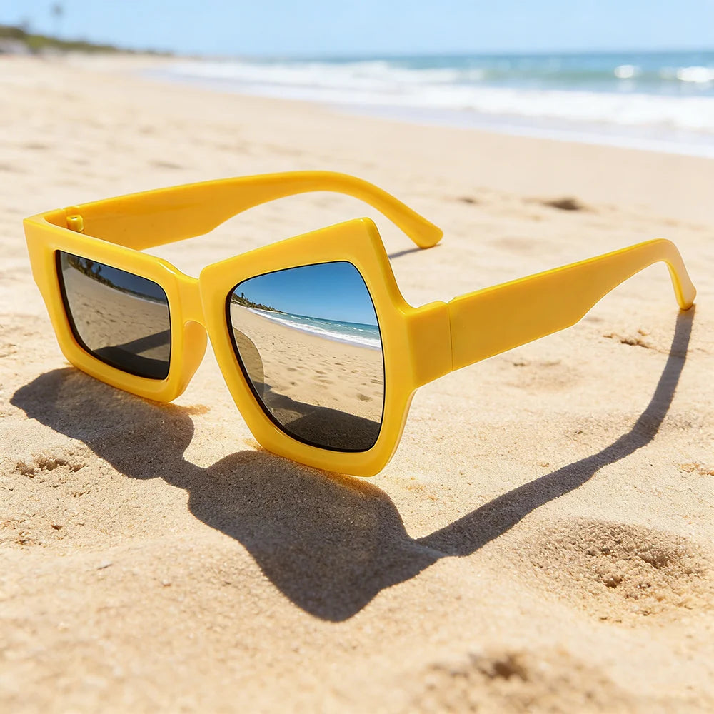 Polygon Vintage Square Sunglasses for Women & Men | Stylish Eyewear