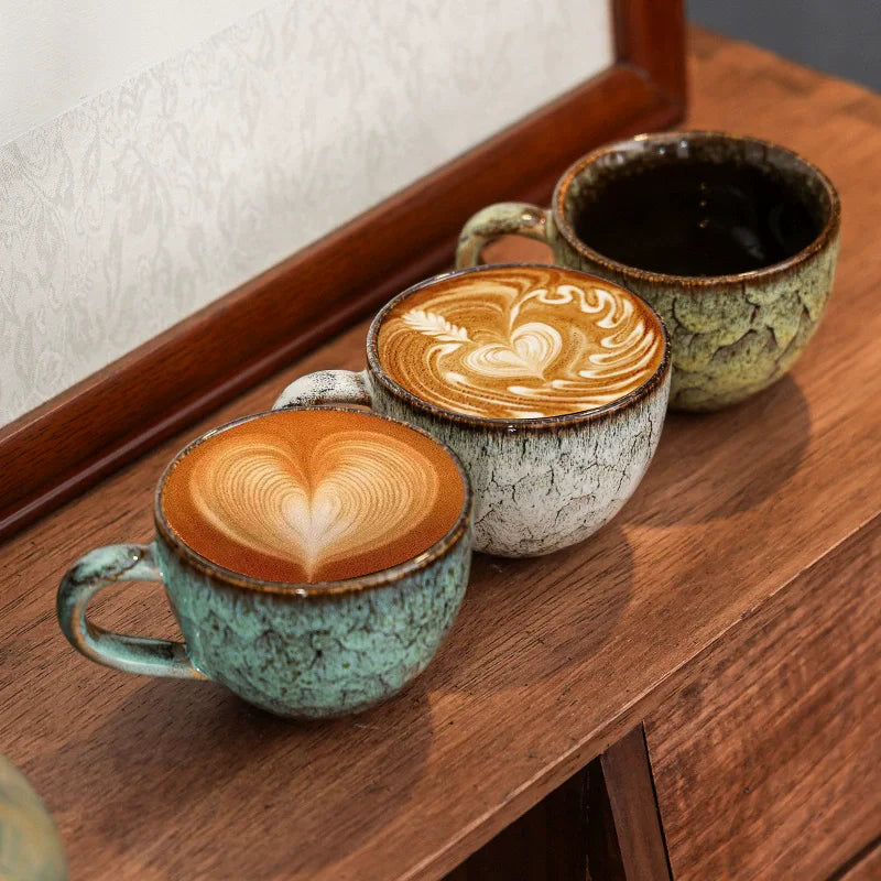 Taza de café de cerámica estilo japonés | Vajilla ecológica