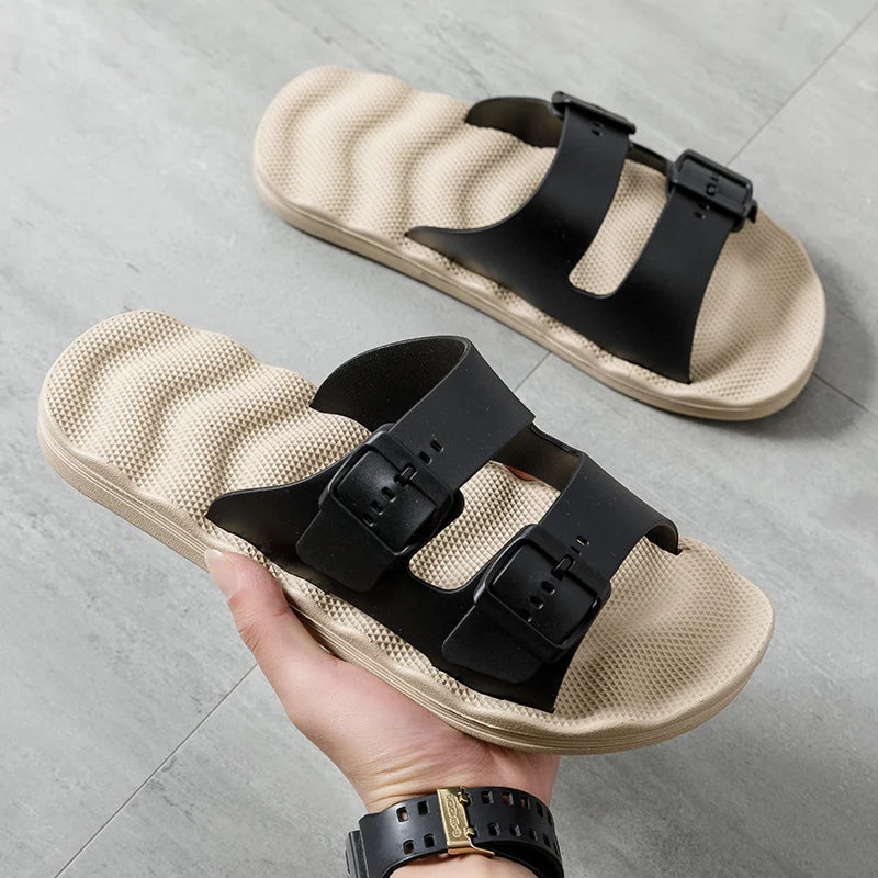 Comfortable Adjustable Men's Summer Slippers | Lightweight Beach Sandals