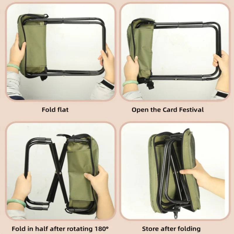 Lightweight Portable Foldable Backpack Chair for Outdoor Adventures