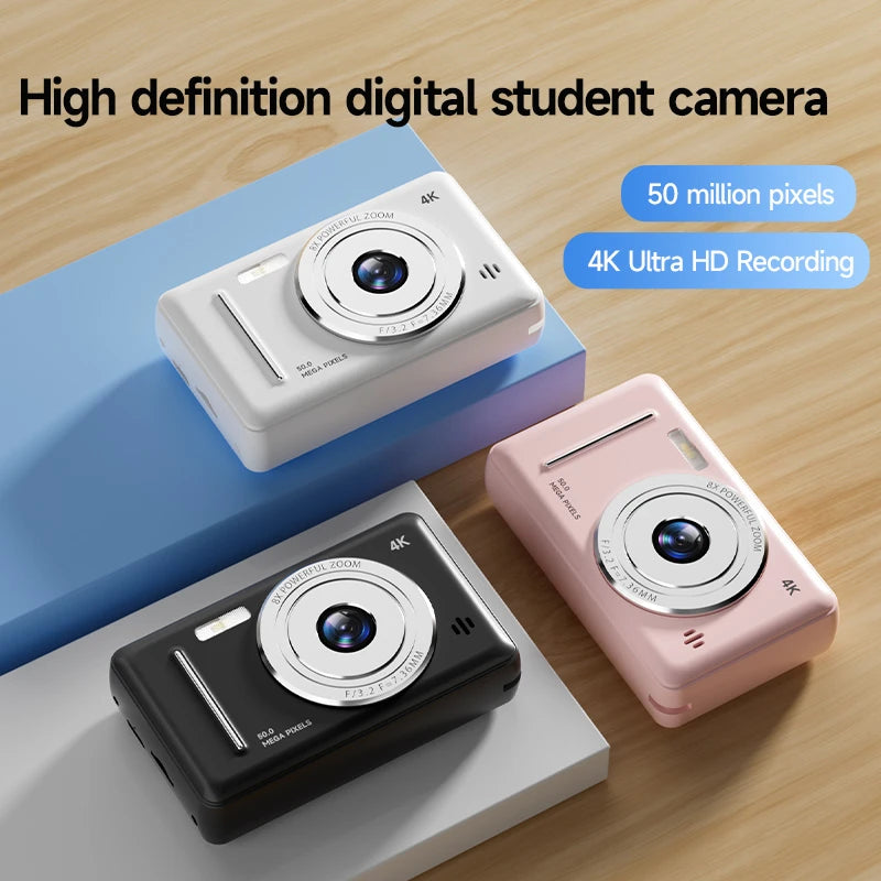 Portable 4K CCD Retro Digital Camera | 50MP Autofocus Photography