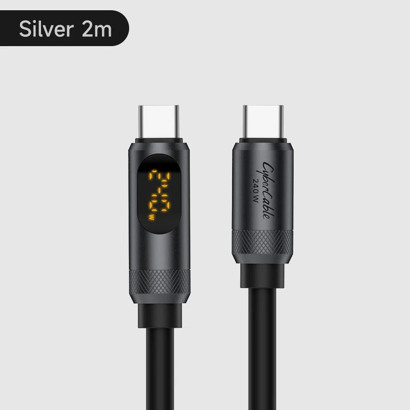 USB C Cable with LED Display | Fast Charging Type C Cable
