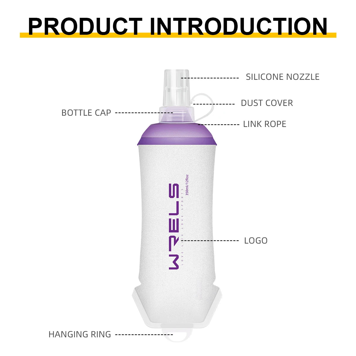 Soft Folding Water Bottle for Camping & Running | BPA Free Flask