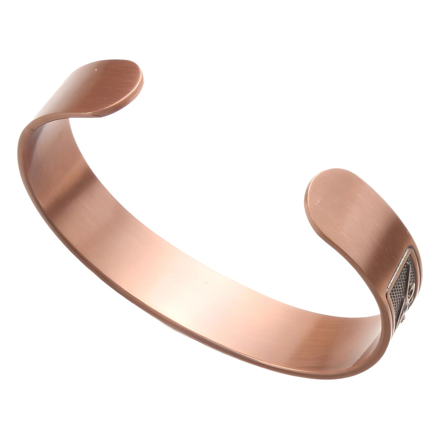 Vintage Floral Pure Copper Cuff Bracelet | Magnetic Therapy Bangle