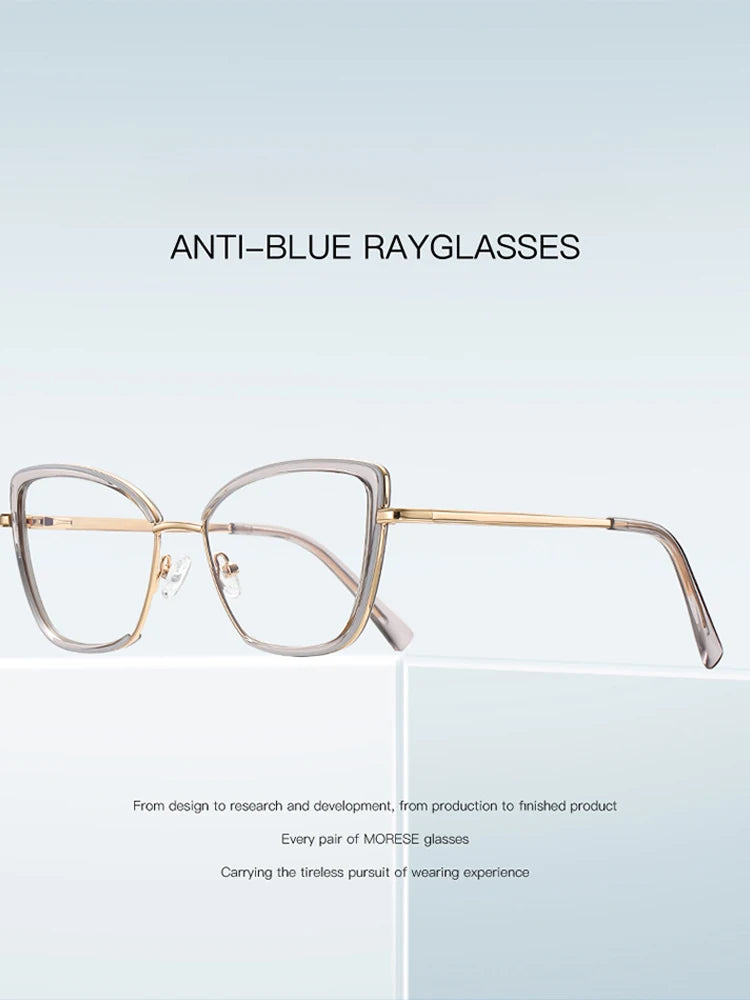 Customizable Anti Blue Light Myopia Glasses for Women | Stylish & Functional