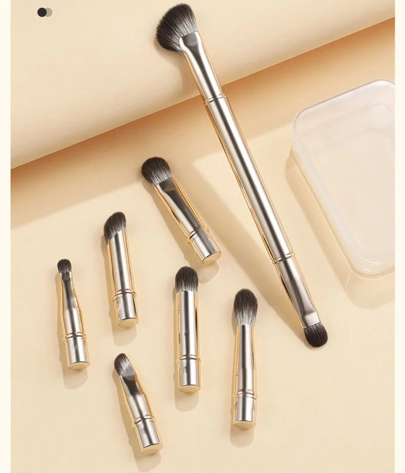 Portable 6-Pack Makeup Brush Set | Travel-Ready Brush Kit