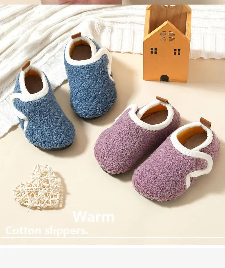 Cozy Kids Winter Fleece Slippers | Soft Non-Slip Indoor Shoes